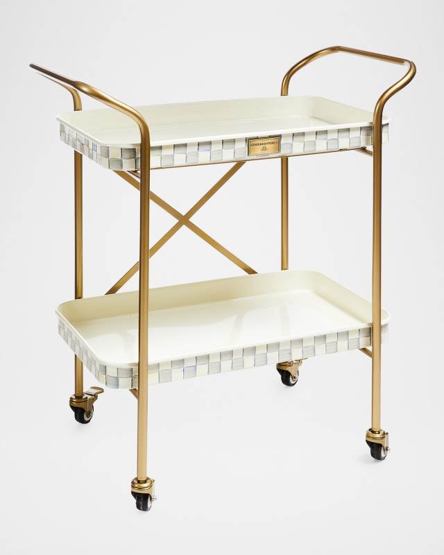 Sterling Check 2-Tier Kitchen Cart